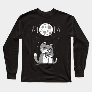 The Moon And The Mom Cat 1 Long Sleeve T-Shirt